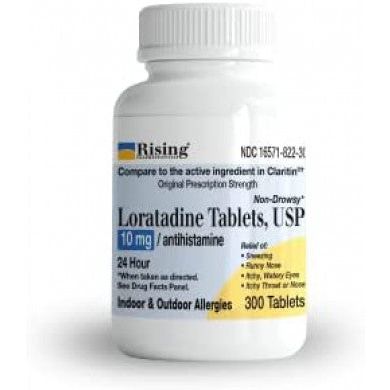Rising Pharma Allergy Relief - Loratadine Tablets 10mg - Antihistamine, Allergy Relief Product - 300 Tablets