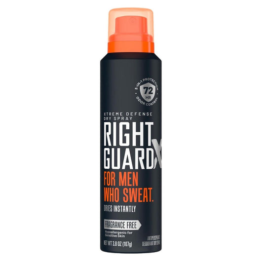 Right Guard® Xtreme Defense Fragrance Free Dry Spray, 3.8 oz