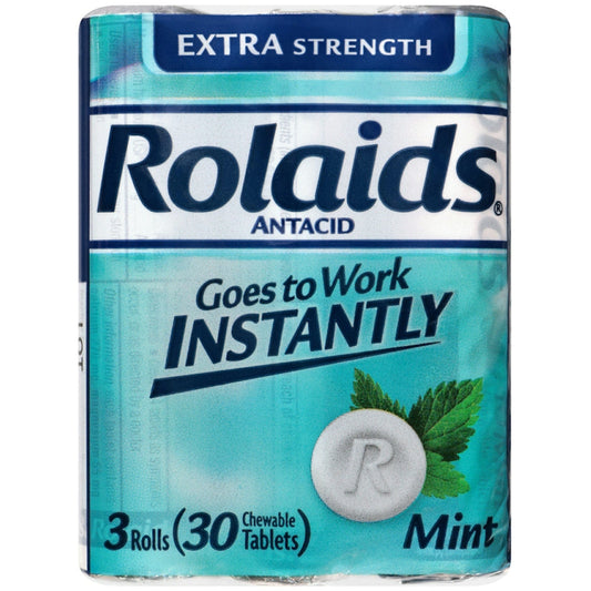 Rolaids® Extra Strength Mint Chewable Tablet, 3 x 10 EA