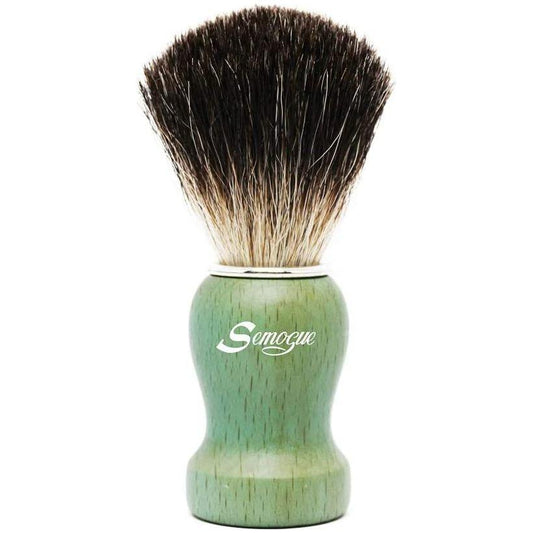 Semogue Pharos-c3 Pure Black Badger Shaving Brush - Ocean Green