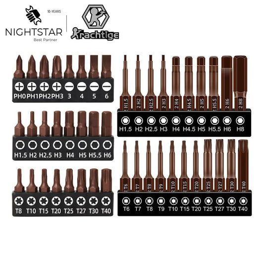 Screwdriver Bits Set 25mm 50mm | S2 Alloy Steel Magnetic Screwdriver Bits for Phillips