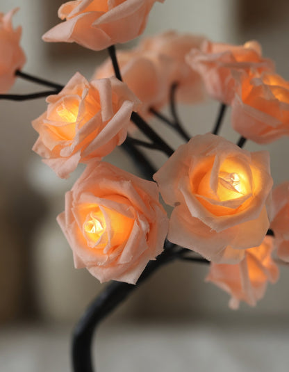 LED Rose Tree Lamp with Warm Glow Branches