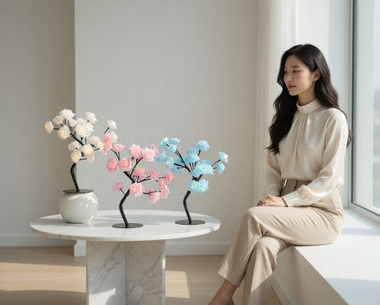LED Rose Tree Lamp with Warm Glow Branches